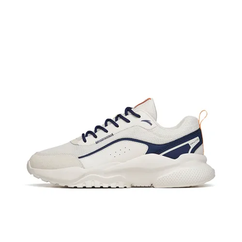 ANTA Life Collection Амортизирующие подошвы Устойчивые к истиранию Низкий топ Кроссовки для бега Мужские Серый Синий