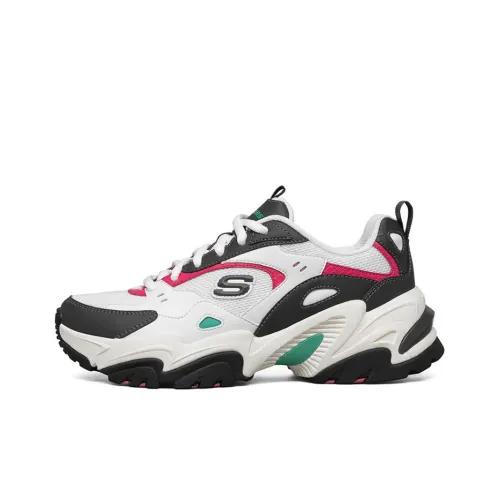 Skechers Stamina V2 Mecha Shoes 2 Low Топ Толстоподошвенные кроссовки Женские Розово-белый