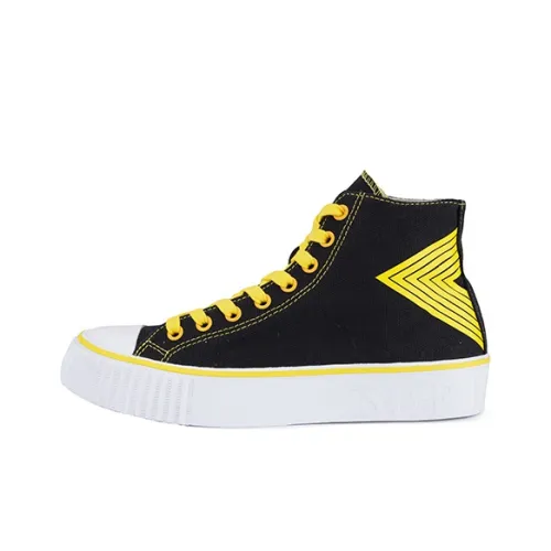 ISTEP High-Top Canvas Shoes Black Women's
