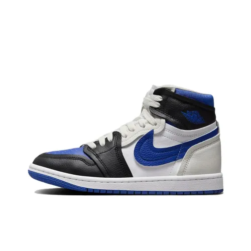 Jordan Air Jordan 1 MM High Top Винтажные баскетбольные кроссовки Женские Белый Синий Черный
