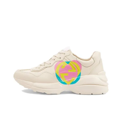 GUCCI Rhyton Low Топ Толстоподошвенные кроссовки Женские Айвори Белый