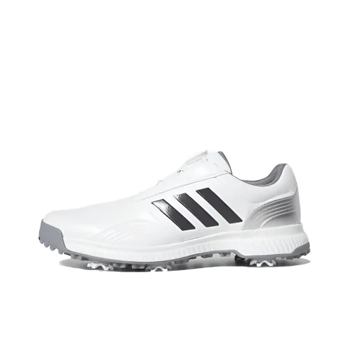 Adidas Cp Traxion BOA Устойчивая к истиранию Низкая Обувь для гольфа Мужская Белый Черный