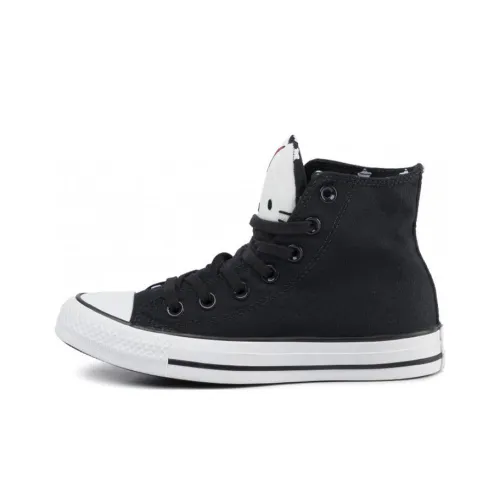Converse Chuck Taylor All Star Hi Hello Kitty Черные Высокие Кеды Женские Черно-Белые