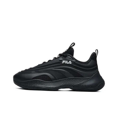 FILA FUSION Ray 2 Low Топ Толстая подошва Кроссовки Мужские Черные