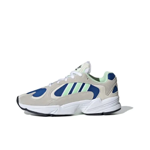 Adidas Originals YUNG 1 Устойчивые к истиранию Низкие Кроссовки с толстой подошвой Унисекс Синие Зеленые