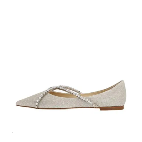 Jimmy Choo Genevi Туфли на плоской подошве Женские Platinum