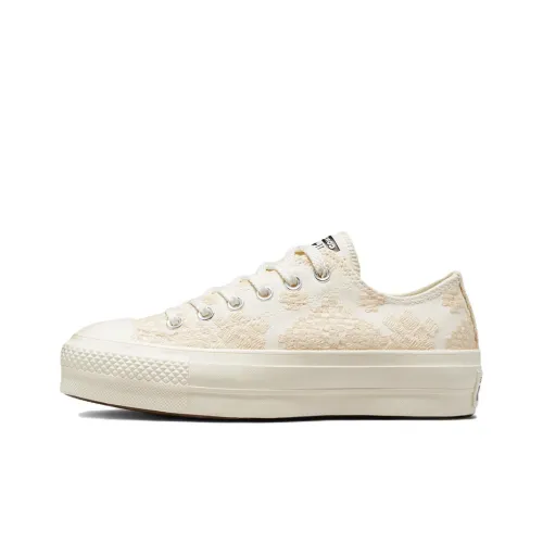 Конверс All Star Lift CHUCK TAYLOR Платформа Низкие Кеды Женские Экрю