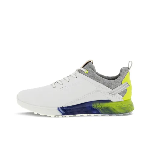 Ecco S THREE Амортизация противоскользящее покрытие устойчивое к истиранию низкий топ обувь для гольфа мужская белый зеленый