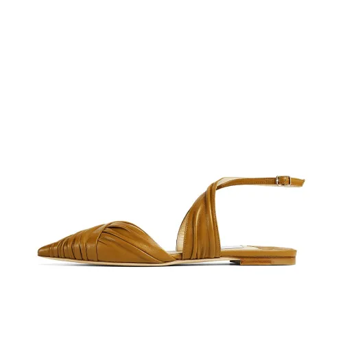 Jimmy Choo Базилик Плоская подошва Женские повседневные туфли Женские Карамель