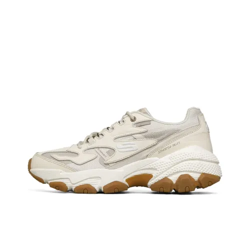 Skechers Sparta Ma Амортизация Устойчивый к истиранию Увеличение высоты Низкие кеды Мужские Айвори