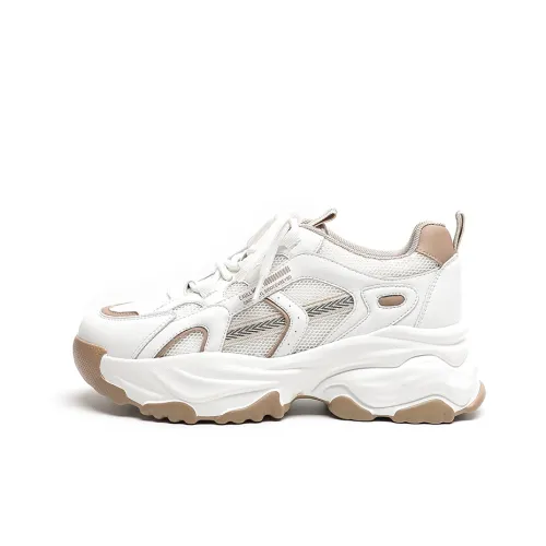 EXULL Q Low-Top Casual Shoes Khaki Women's