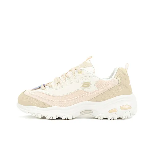 Skechers D'LITES 1,0 2 Молочно-чайный Медвежонок Устойчивый к истиранию Дышащий Покрытие Увеличение Высоты Низкий Топ