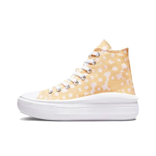 Converse Chuck Taylor All Star Move Платформа Высокие Кеды Женские Белые Желтые