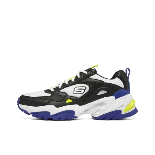 Skechers Stamina V2 Mecha Shoes 2 Firefly Double Wings Low Top Crepe Men's Black Blue White Скачи Skechers Stamina V2 Mecha Shoes 2 Firefly Double Wings Low Top Crepe Мужские Черный Синий Белый
