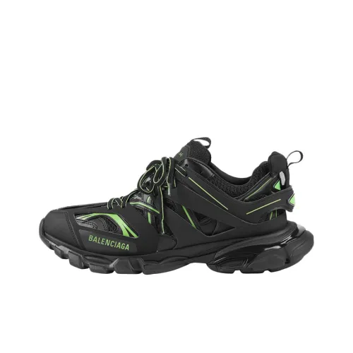 Balenciaga Track Low Top Толстая подошва Кроссовки Мужские Черные Зеленые