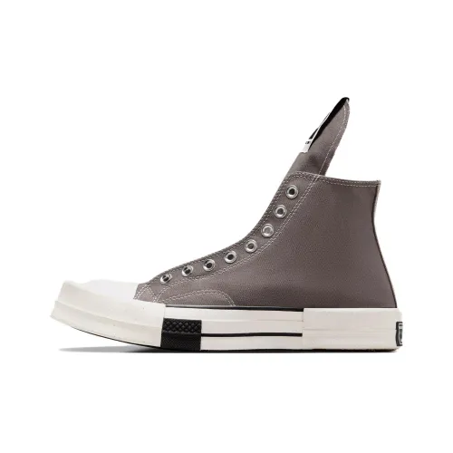 Rick Owens DRKSHDW x Converse 1970s TURBODRK Chuck 70 Без шнуровки Высокий топ Кеды Унисекс Серый