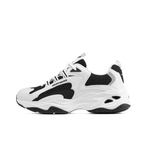 Skechers D'LITES 4,0 LIGHTNING PANDA Низкий топ кроссовки с толстой подошвой женские черно-белые