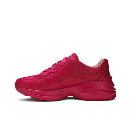 GUCCI Rhyton Low Топ Толстая подошва Кроссовки Мужские Красные