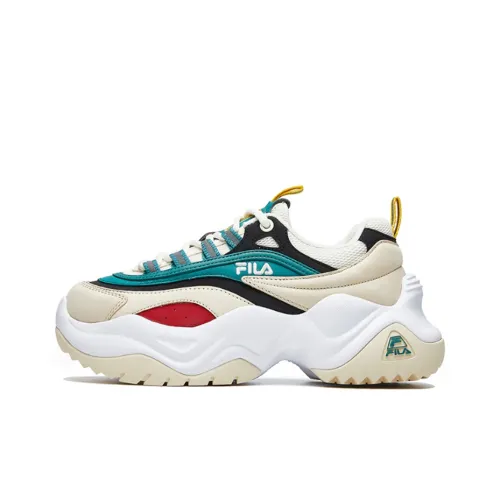 FILA FUSION Ray 1 Low Топ Толстоподошвенные кроссовки Женские Белые Зеленые