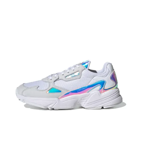 Adidas Originals Falcon Slip-resistant Abrasion-resistant Low-top Footwear Women's White Laser