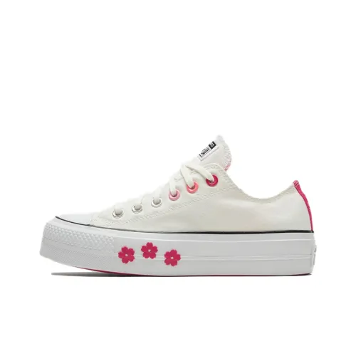 Converse Chuck Taylor All Star Износостойкий Wa Легкий Низкий Топ Кеды Женские Белый Красный