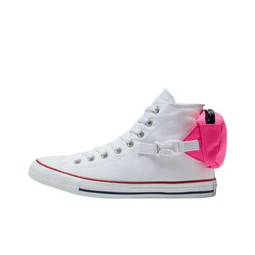 Converse Chuck Taylor All Star Buckle Up Аbrasion Resistant Дышащие Высокие Кеды Унисекс Белые