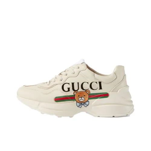 KAI x GUCCI Rhyton Low Топ Толстоподошвенные кроссовки Мужской Экрю