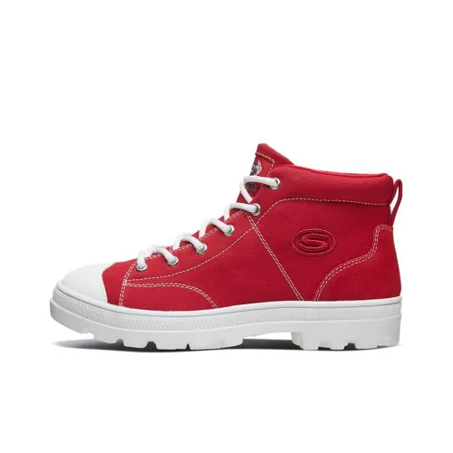 Skechers Roadies Slip-Resistant и Abrasion-Resistant Покрытие Высокие Кеды Женские Красный