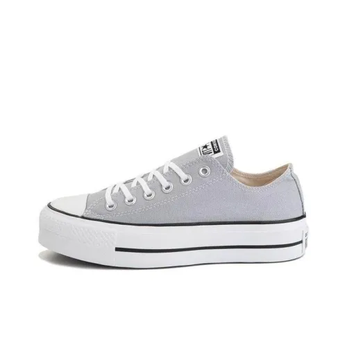 Converse Chuck Taylor All Star Lo Platform Low Top Canvas Shoes Women's Gray Конверс Чук Тайлер Ол Стар Ло Платформа Низкие Кеды Женские Серые