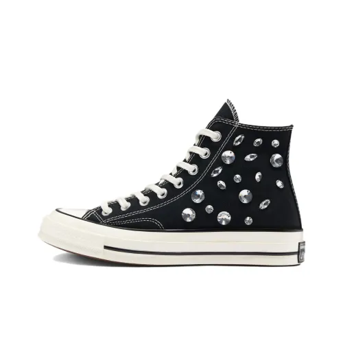 Конверс 1970s Gems High Топ Кеды Унисекс Черный Стразы