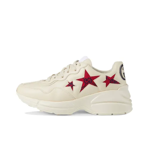 GUCCI Rhyton Low Топ Толстоподошвенные кроссовки Женские Айвори Белый