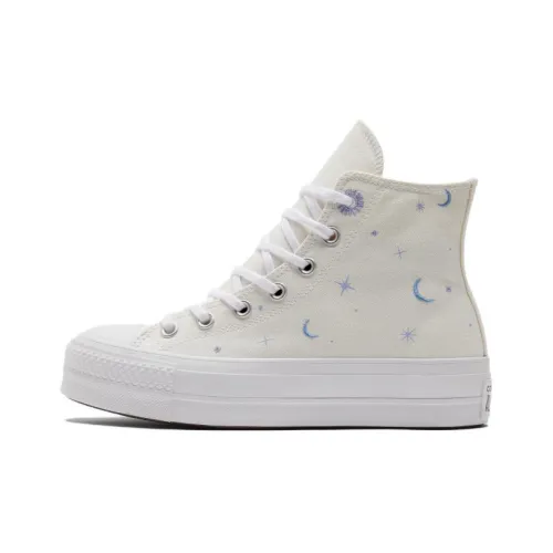 Converse Chuck Taylor All Star Lift High Top Кеды Женские Бежево-фиолетовые