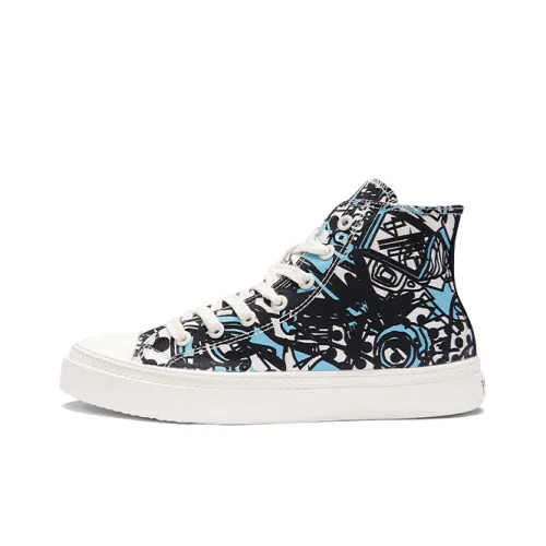 ISTEP High-Top Canvas Shoes Sky Blue Men's