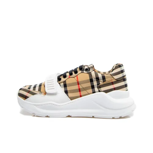 Burberry MF Regis M Low Топ Толстая подошва Кроссовки Мужские Коричневый Белый