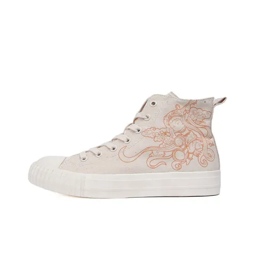 ISTEP High-Top Canvas Shoes Ecru Women's