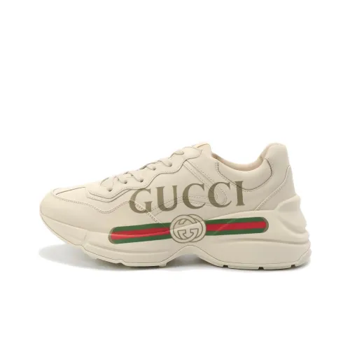 GUCCI Rhyton Low Топ Толстоподошвенные кроссовки Женские Айвори Белый