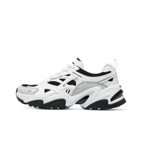 Skechers Stamina V2 Mecha Shoes 2 Low Топ Толстоподошвенные кроссовки Женские Белый Черный