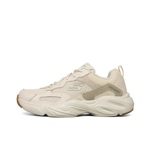 Skechers D'Lites D'Lites Low Топ Толстая подошва Кроссовки Мужские Айвори