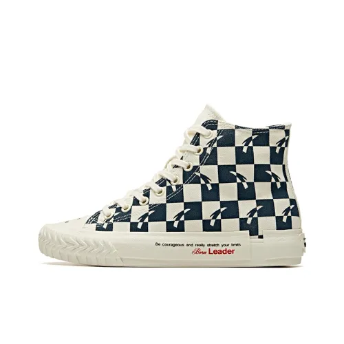 AGU x ANTA Износостойкие Дышащие Высокие Кеды Женские Белые Синие