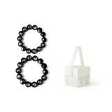 Минималистский стиль Браслет с бусинами 1 пара (Мужской+Женский) + Любовь (Коробка)