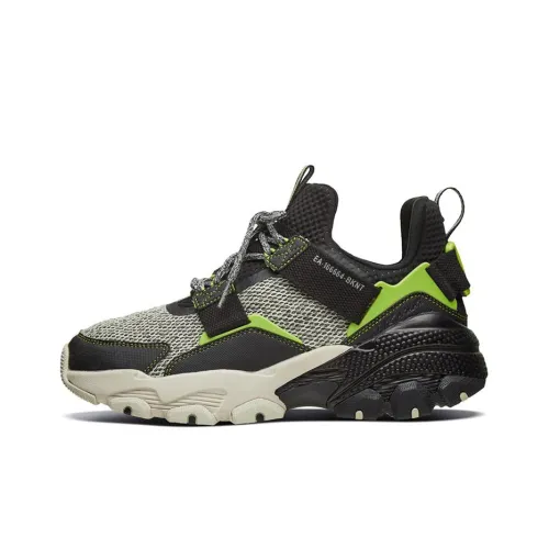 Skechers Sparta Ma Low Топ Толстая подошва Кроссовки Мужские Черные Зеленые