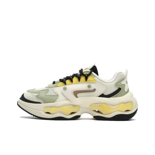 FILA FUSION Nebula Low Топ Толстоподошвенные кроссовки Женские Винтажный белый