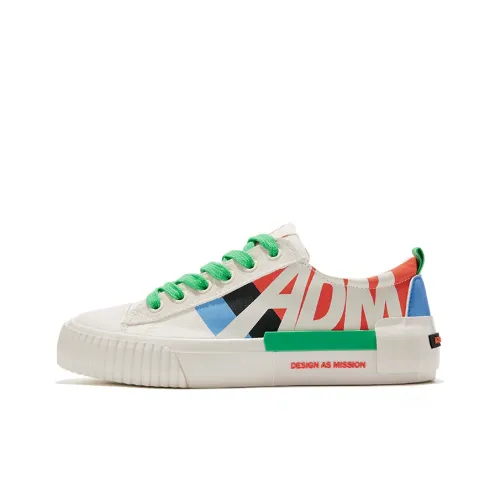 ADM X FEIYUE Низкий топ кеды женские Бежевый Оранжевый Зеленый