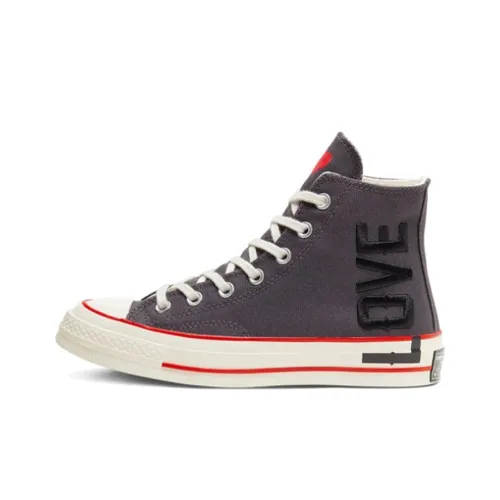 Love Fearlessly x Converse 1970s CHUCK 70 High Top Canvas Shoes Women's Gray