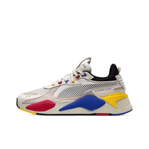 PUMA RS X Rap Стиль Амортизация Баланс Низкий Топ Толстая подошва Кроссовки Унисекс Бежевый