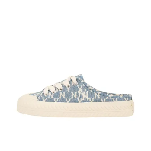 MLB Playball Mule MONO Denim Противоскользящий Устойчивый к истиранию Низкий Топ Кеды Унисекс Синий