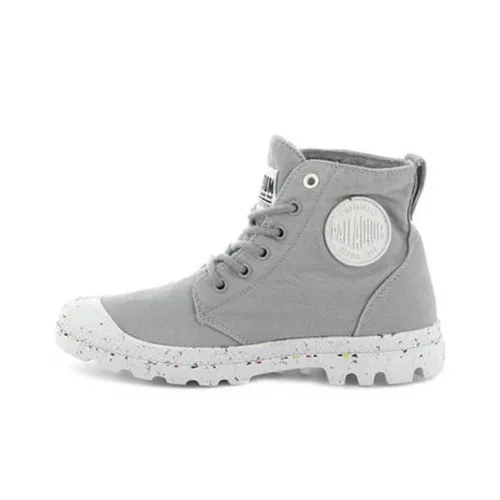 Palladium Pampa Hi Organic Износостойкие противоскользящие и дышащие высокие кеды для женщин серые