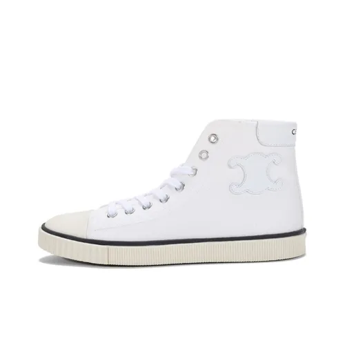 CELINE Высокие кеды женские цвет экрю