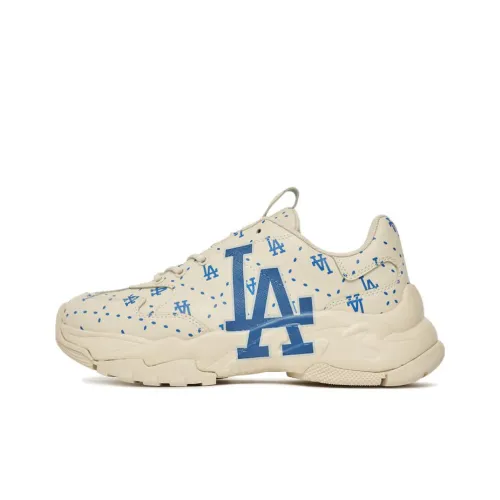 MLB Big Ball Chunky Slip-resistant Abrasion-resistant Low Top Footwear Unisex Beige Blue MLB Big Ball Chunky Противоскользящий Устойчивый к истиранию Низкий Топ Обувь Унисекс Бежевый Синий