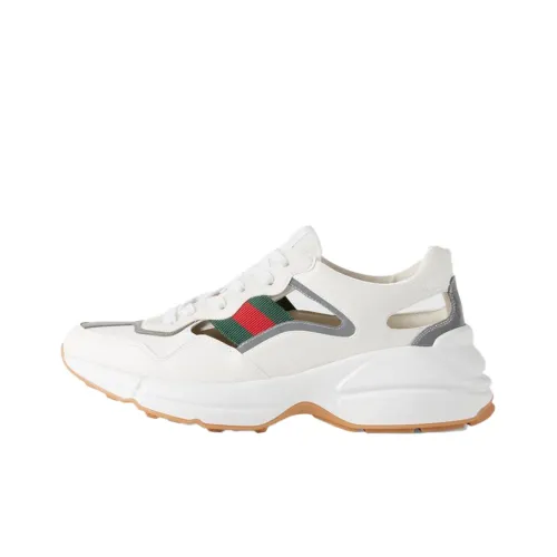 GUCCI Rhyton Low Топ Толстая подошва Кроссовки Мужские Белые